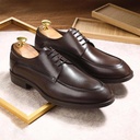 Genuine leather men casual shoe - Brown3