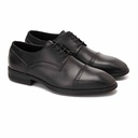 Men leather derby shoes - Black