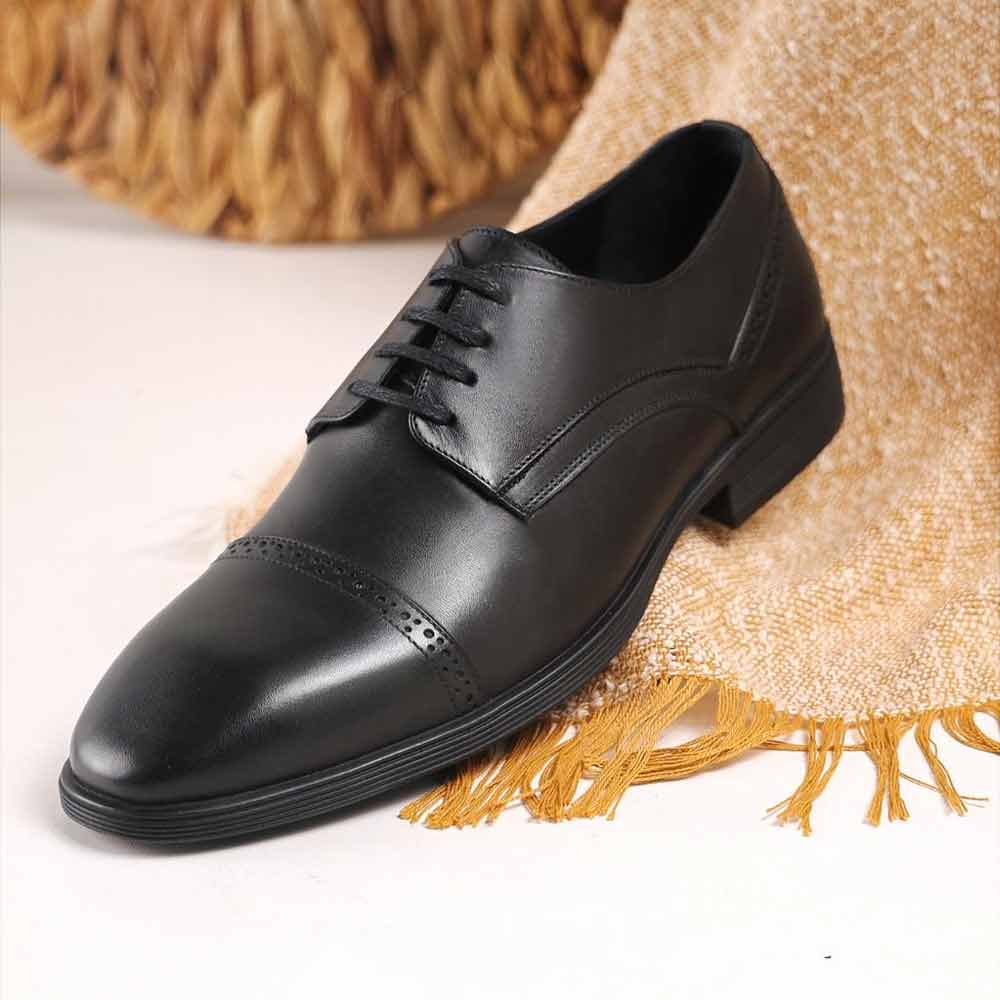 Men leather derby shoes - Black3