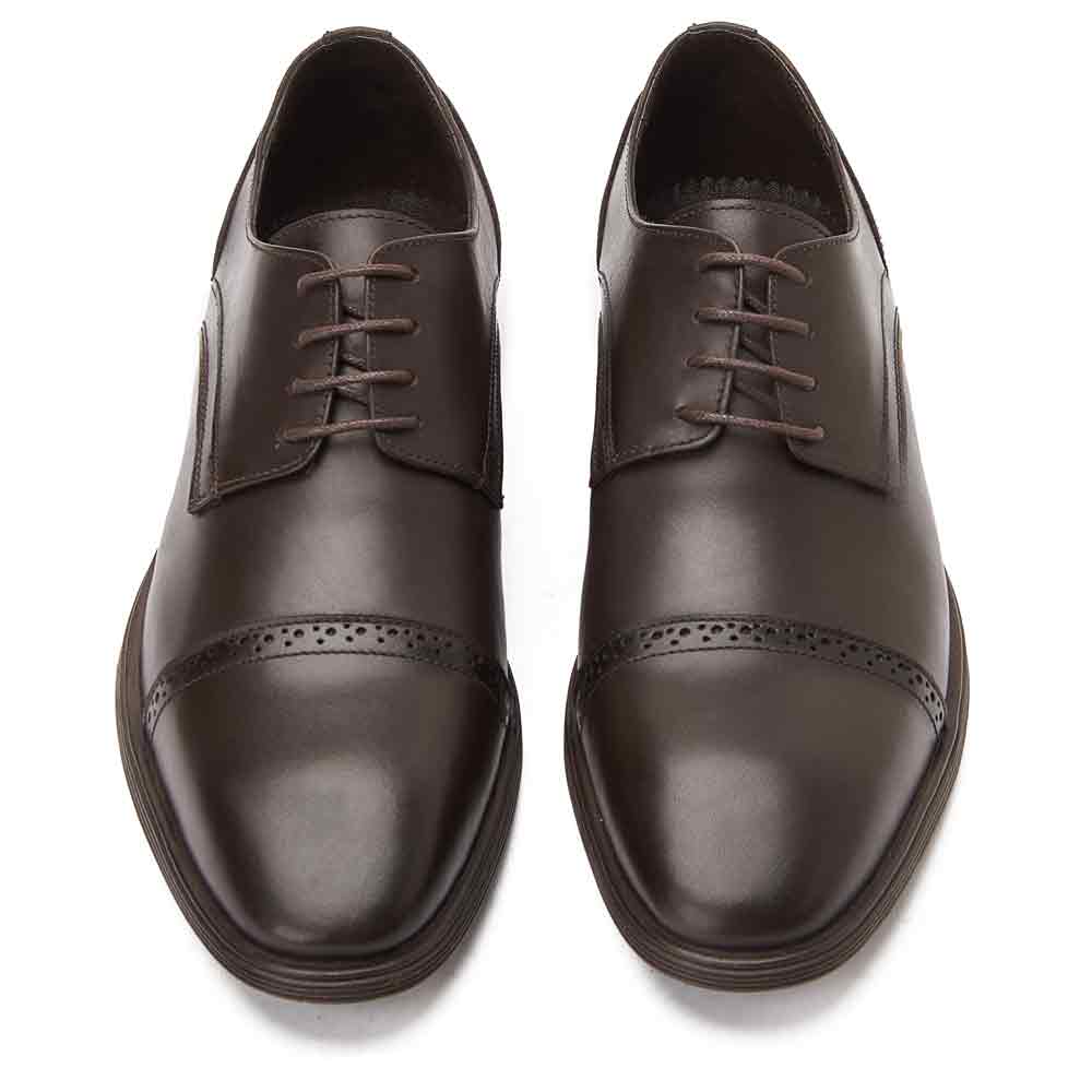 Men leather derby shoes - Brown2
