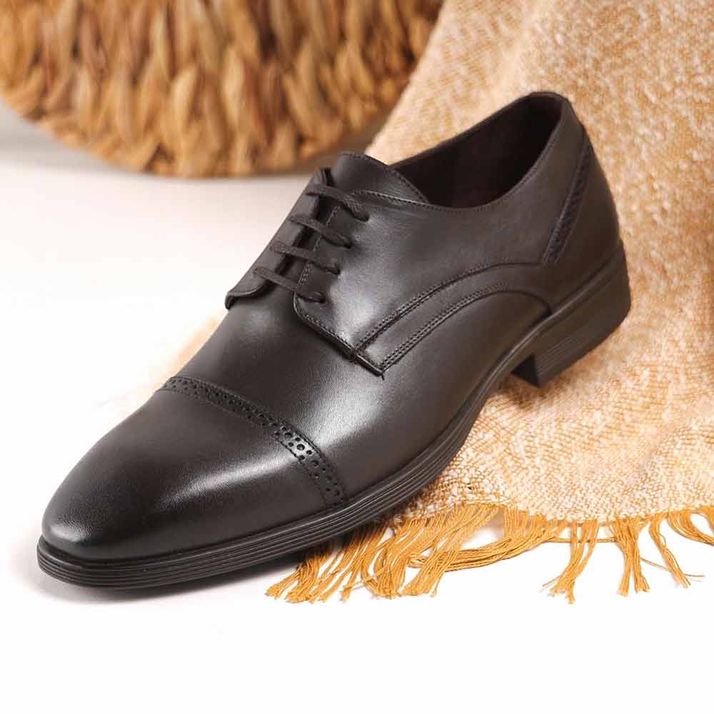 Men leather derby shoes - Brown3