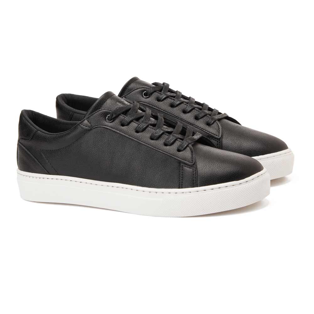 Men's lace-up basic sneakers - Black1