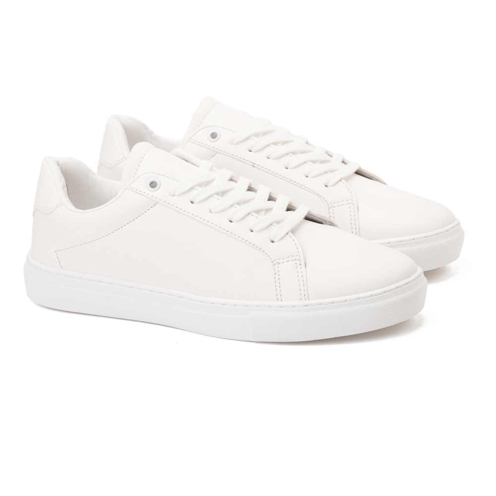 Men's simple leather sneakers - White1