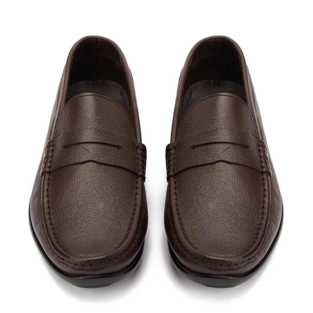 Men summer leather moccasin - Brown2