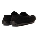 Men summer suede moccasin - Black
