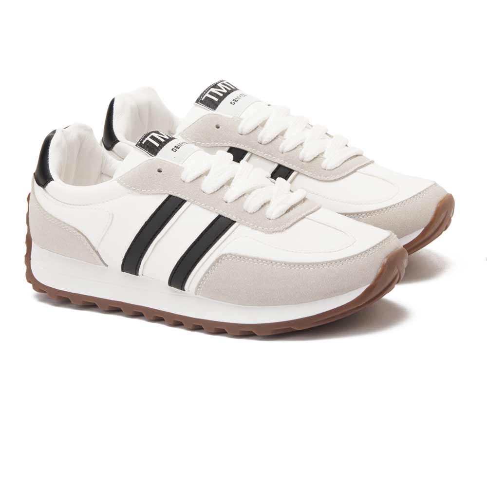 Women's casual lace-up trainers - Black1