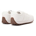 Women's casual lace-up trainers - White