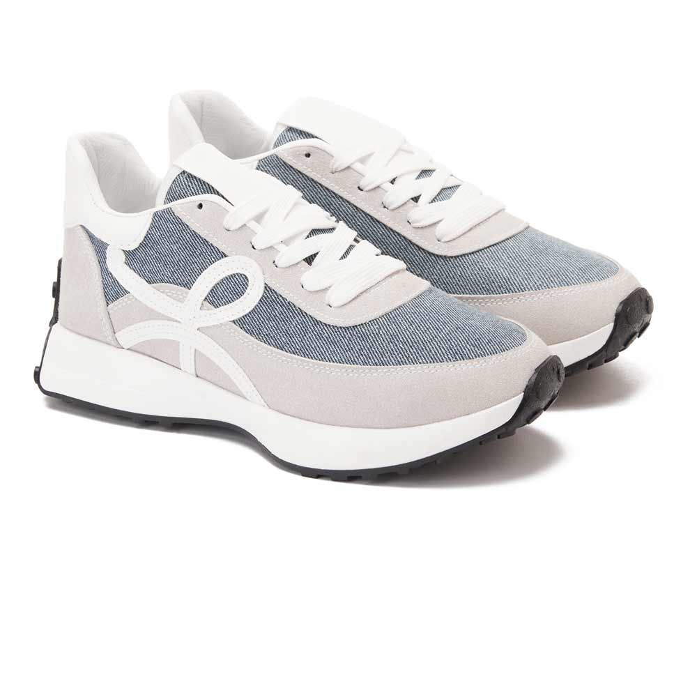 Women's stylish sneakers - Grey*Jeans1