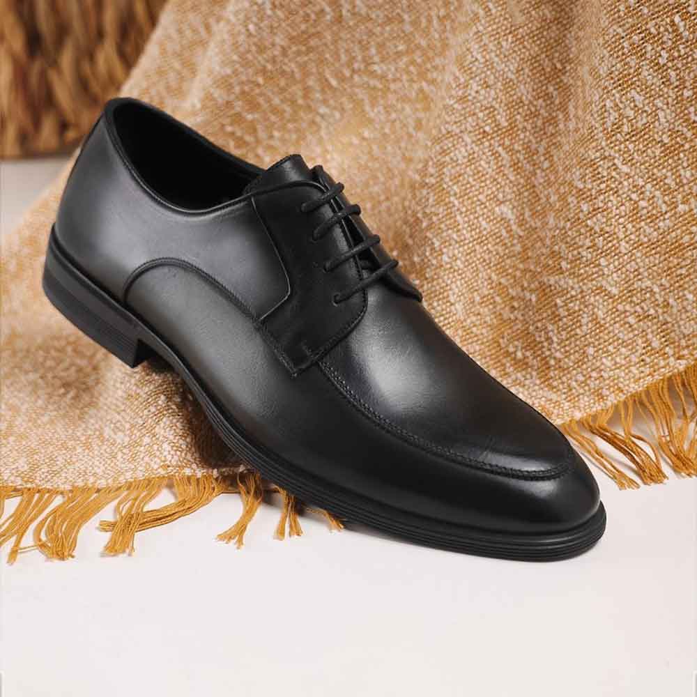 Men leather dress shoes - Black3