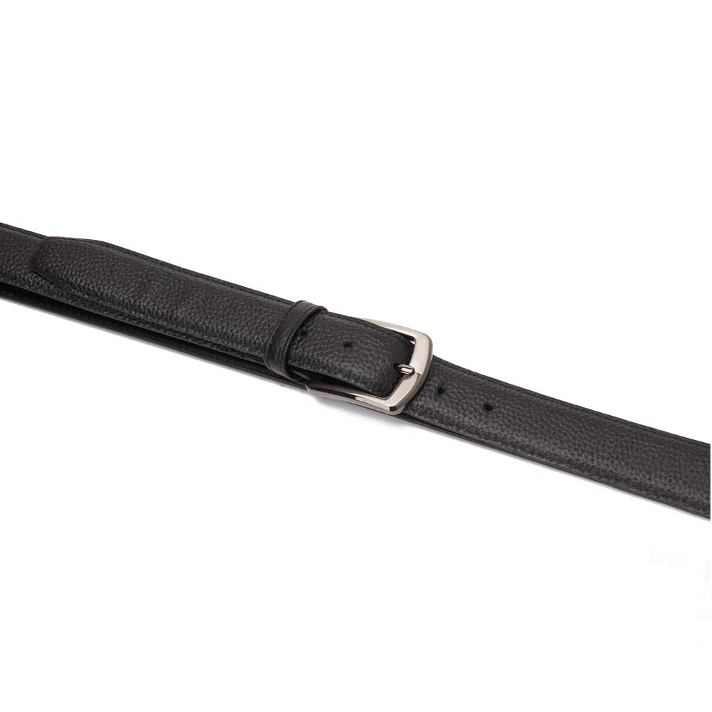 Men's casual patterned leather belt - Black2