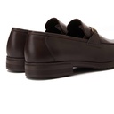 Men leather slip on loafer shoes - Brown1