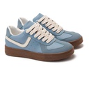 Women's fashion sneakers with white details - Blue