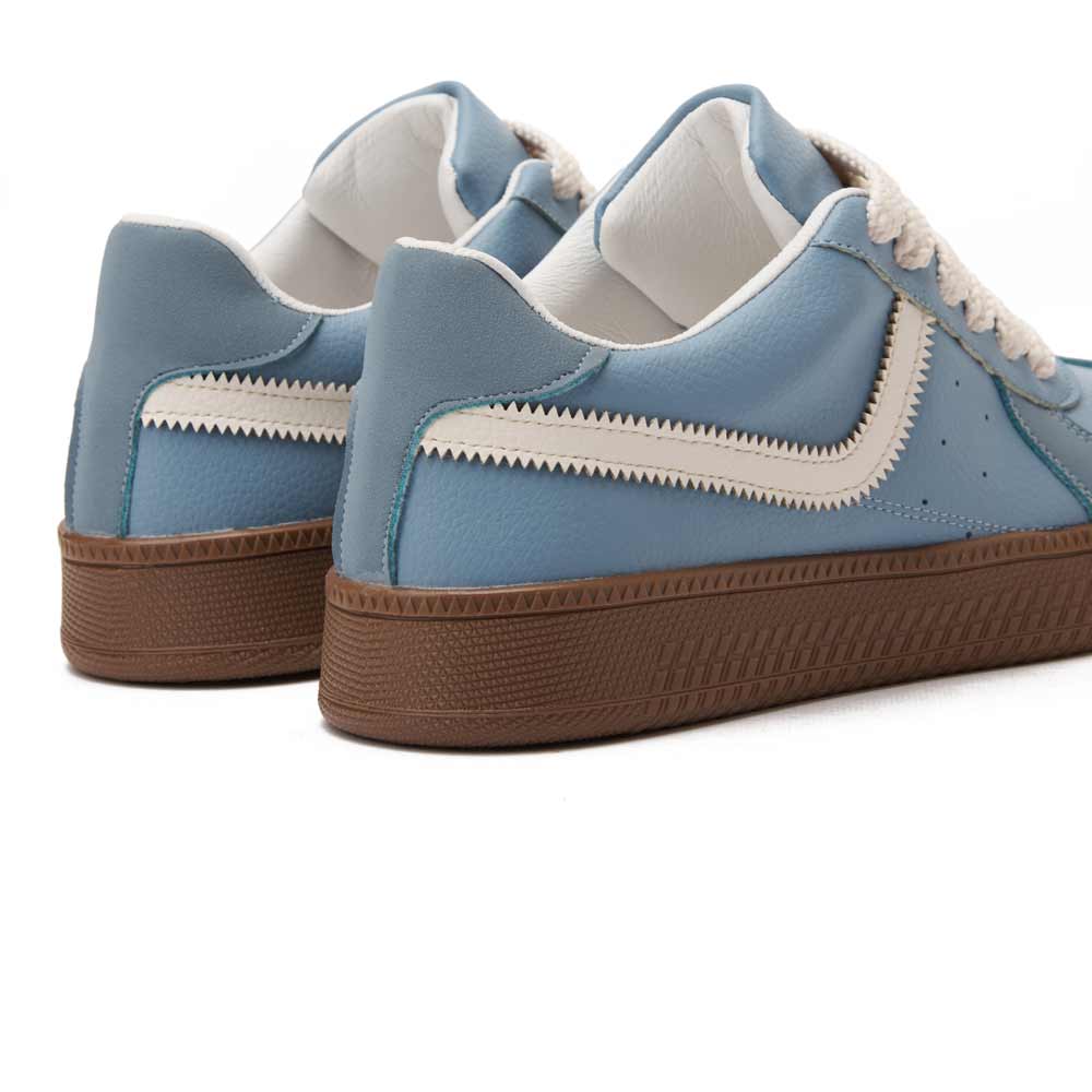Women's fashion sneakers with white details - Blue1