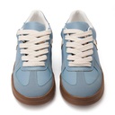 Women's fashion sneakers with white details - Blue2