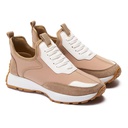 Fashion women sneakers with white details - Beige