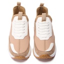 Fashion women sneakers with white details - Beige