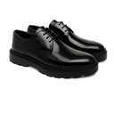 Men shiny leather trendy shoes - Black