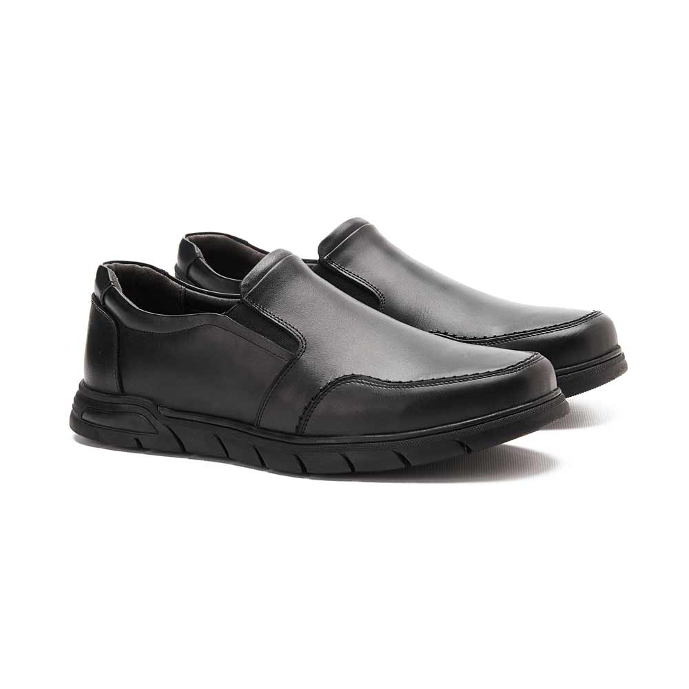 Men's leather casual shoes - Black