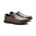 Men's leather casual shoes - Brown