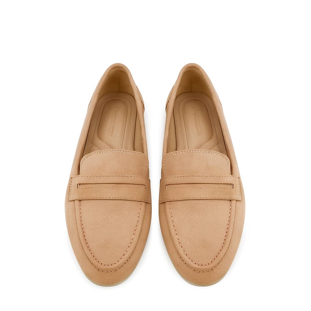 Women's chamois loafers - Pink