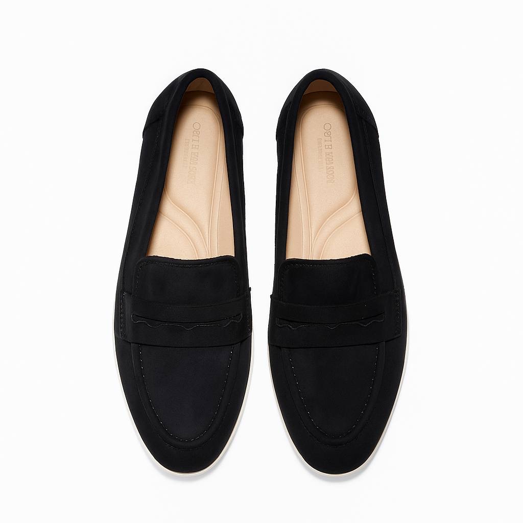 Women's chamois loafers - Black