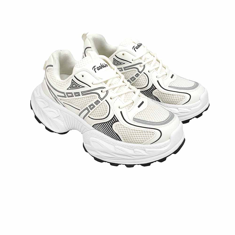 Trendy women trainers - White