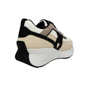 Women trendy trainers - White*Beige1