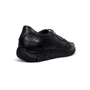 Men geniune leather trainers - Black1