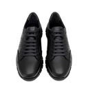 Men geniune leather trainers - Black2