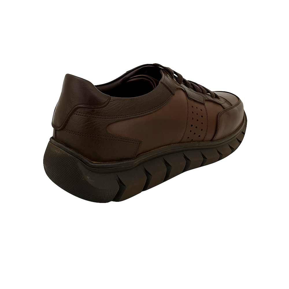 Men geniune leather trainers - Brown1
