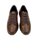 Men geniune leather trainers - Brown2