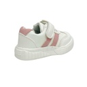 Kids sneakers with pink lines - White1