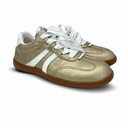 Women trendy leather sneaker - Gold