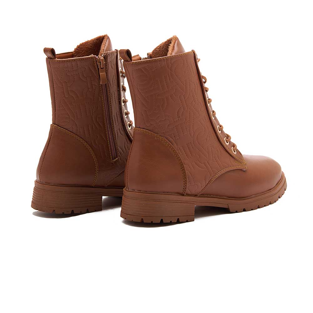 Women printed leather boot - Havana1