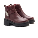 women zipper fashion boots - Maroon