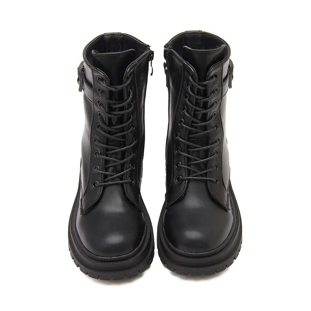 Women leather lace-up boot - Black2