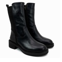 Women's leather half boot - Black