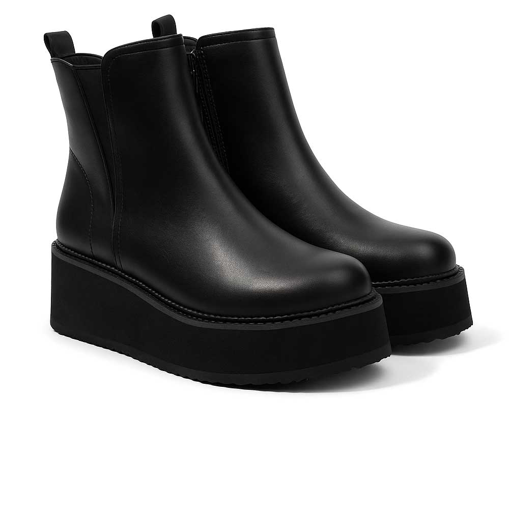 Women's High Sole Boot - Black