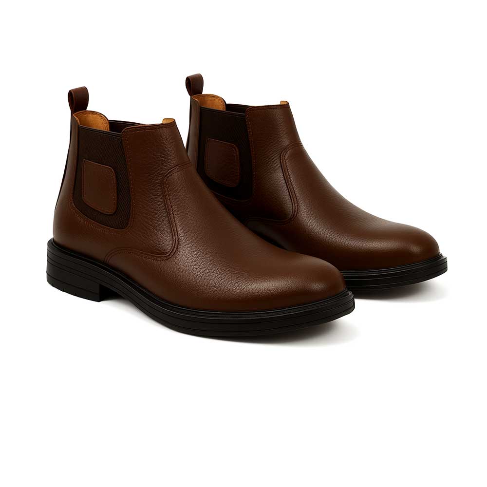 Men's Leather Chelsea Boot - Brown