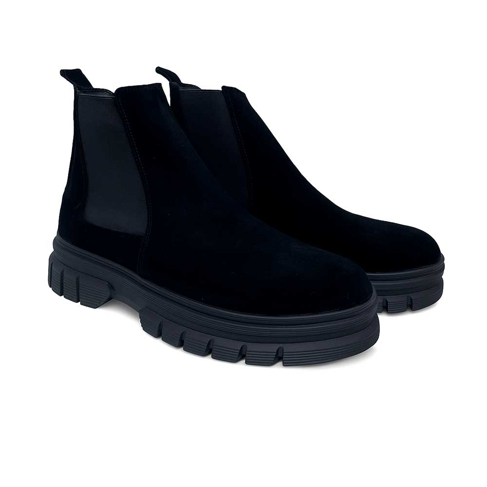 Men's Suede Chelsea Boot - Black