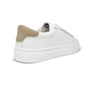 Men's Sneakers With Beige Collar - White1