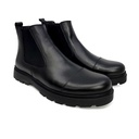 Men's Platform Leather Boot - Black