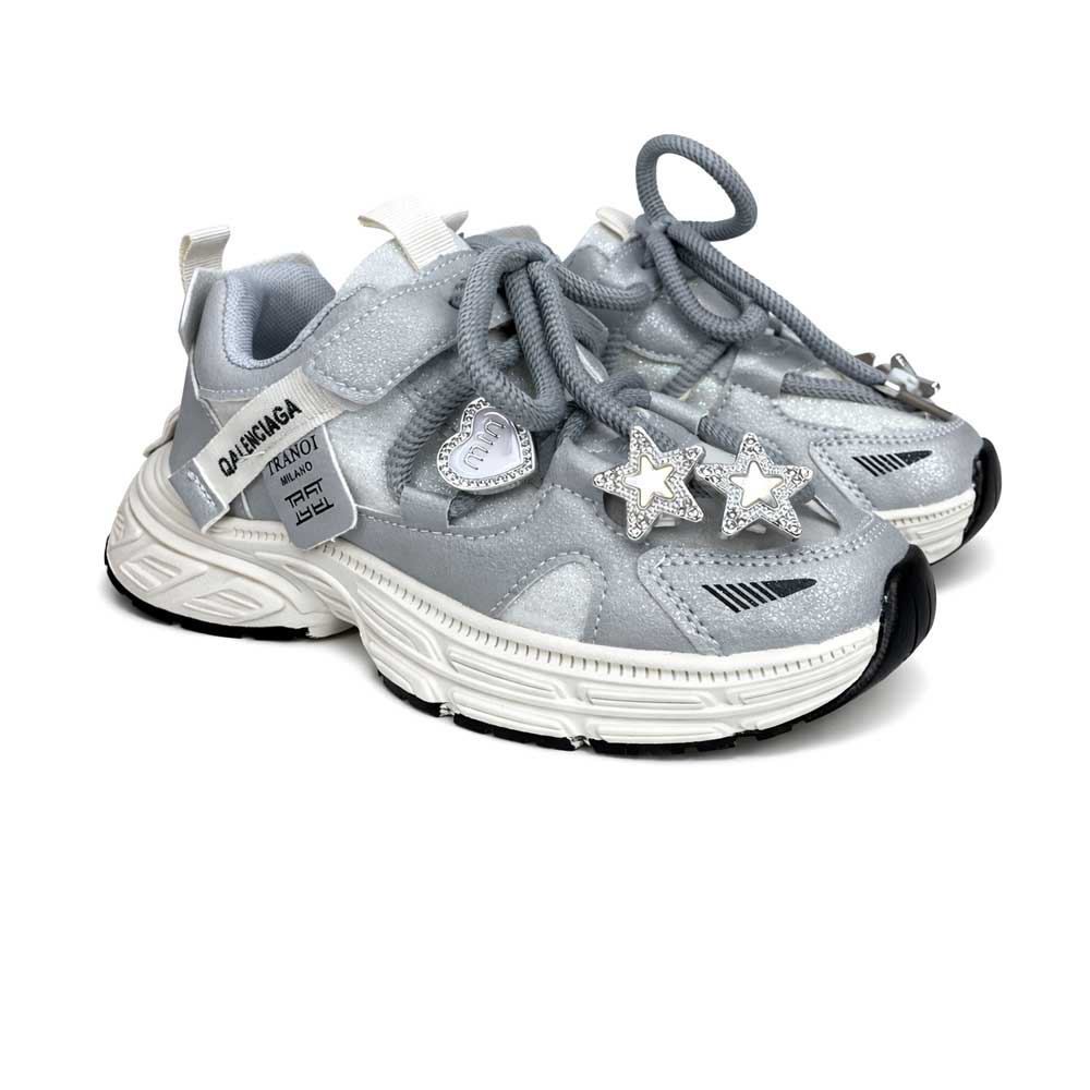 Girly Chunky Sneakers - Grey