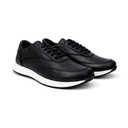 Men's Genuine Leather Sneakers - Black