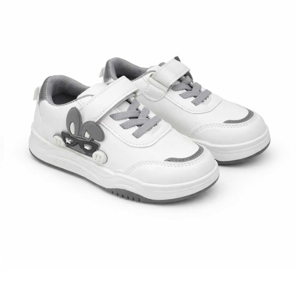 Unisex Kid's Rabbit Sneakers - White