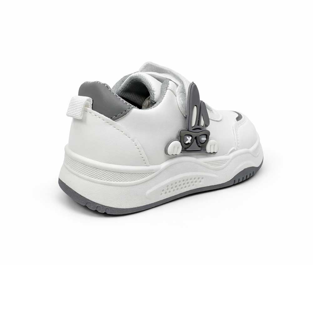 Unisex Kid's Rabbit Sneakers - White1