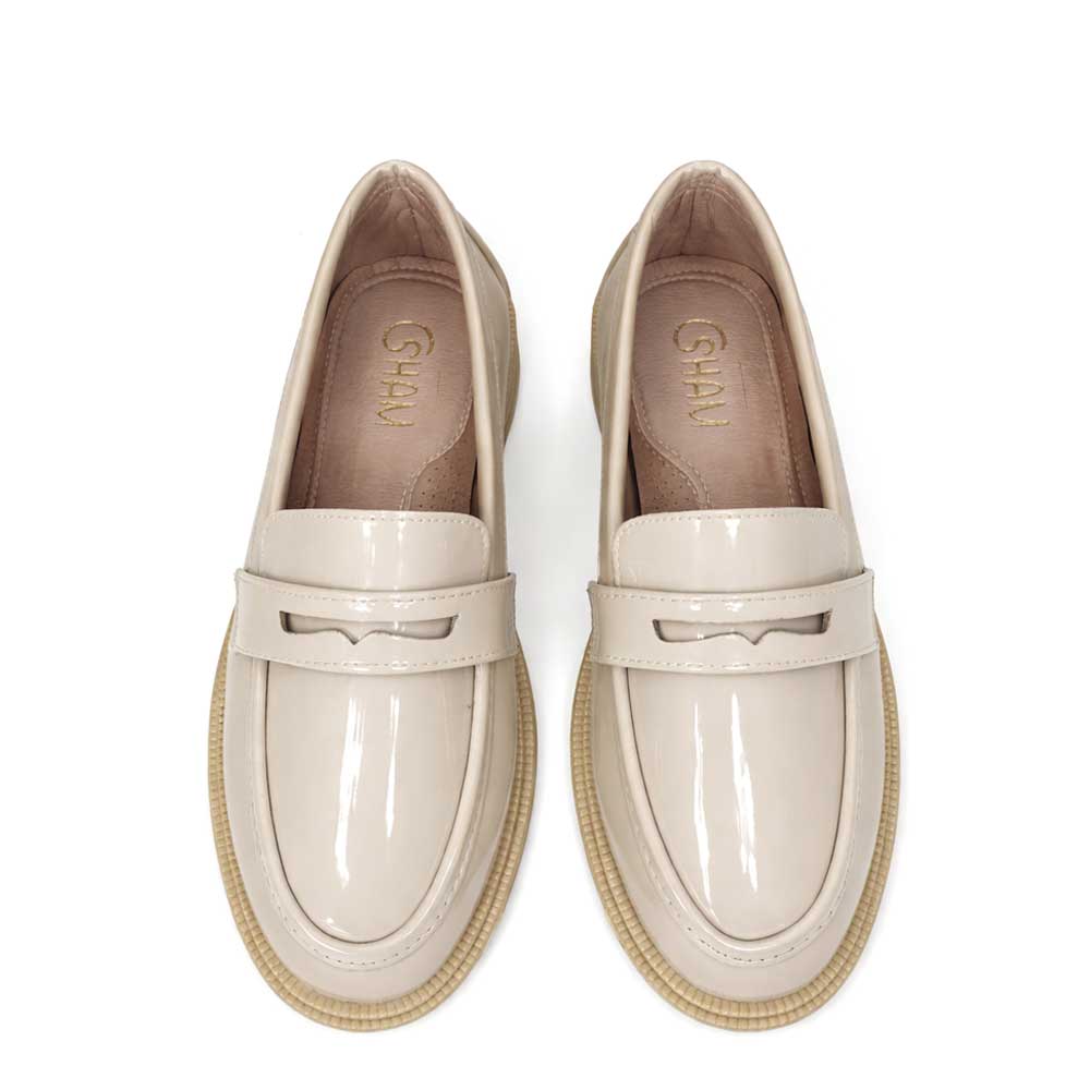 Women's Gloosy Moccasin - Beige2