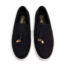 Women's Suede Loafer - Black2