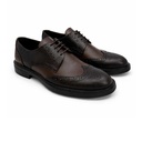 Men's Brogue Leather Shoes - Brown