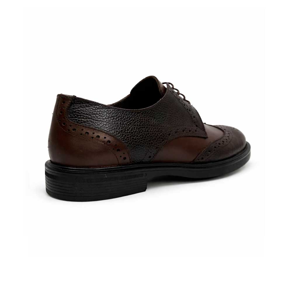 Men's Brogue Leather Shoes - Brown1